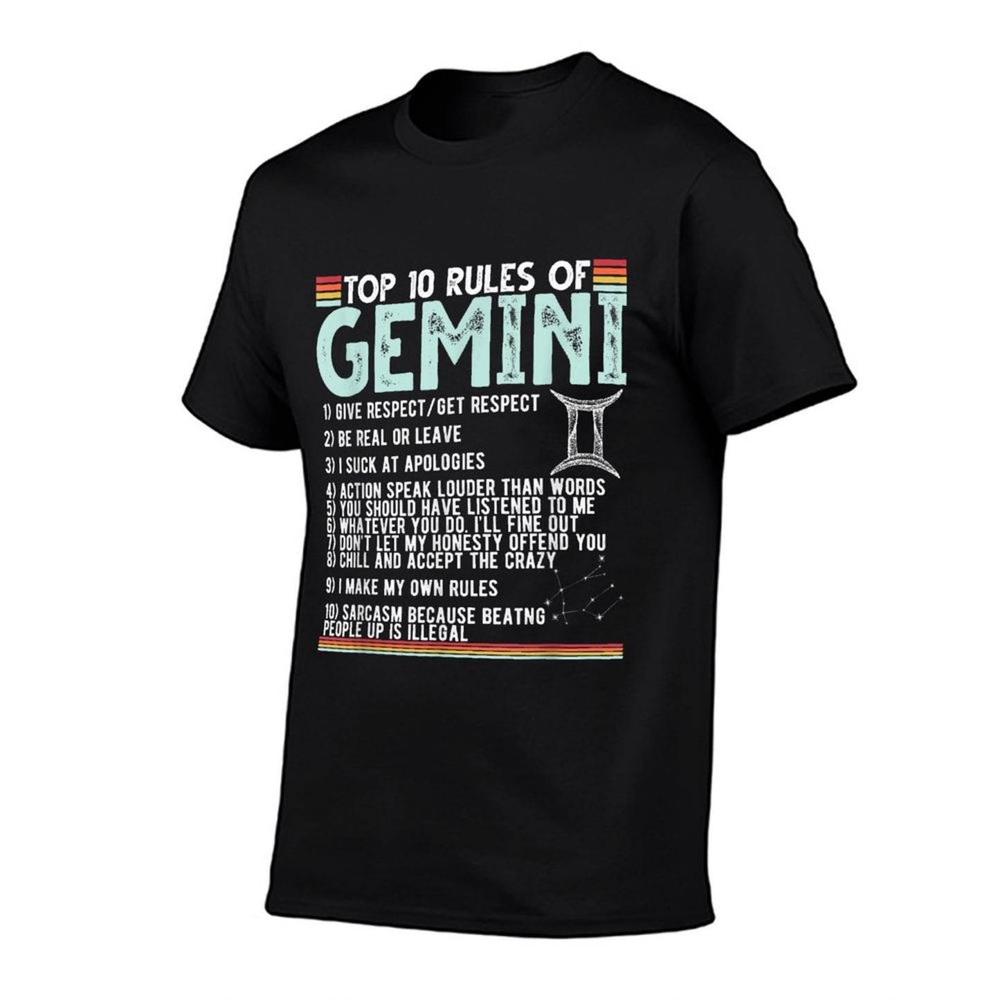Vintage Astrology May June Birthday Zodiac Sign Retro Gemini  Moisture-wicking T-Shirt