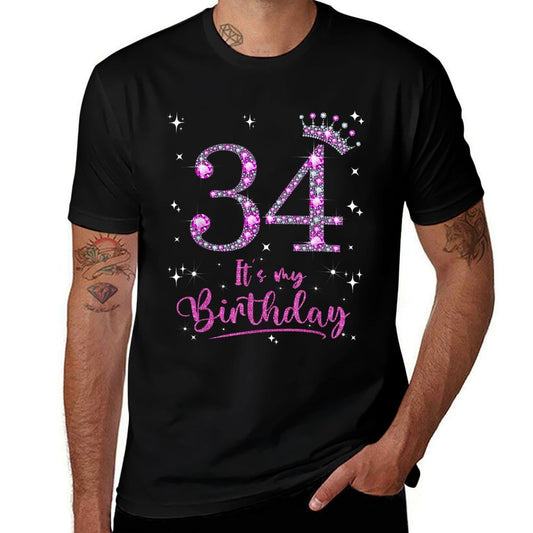 34 It's My Birthday 34 Years Old 34th Birthday Women Gift  Classic T-Shirt