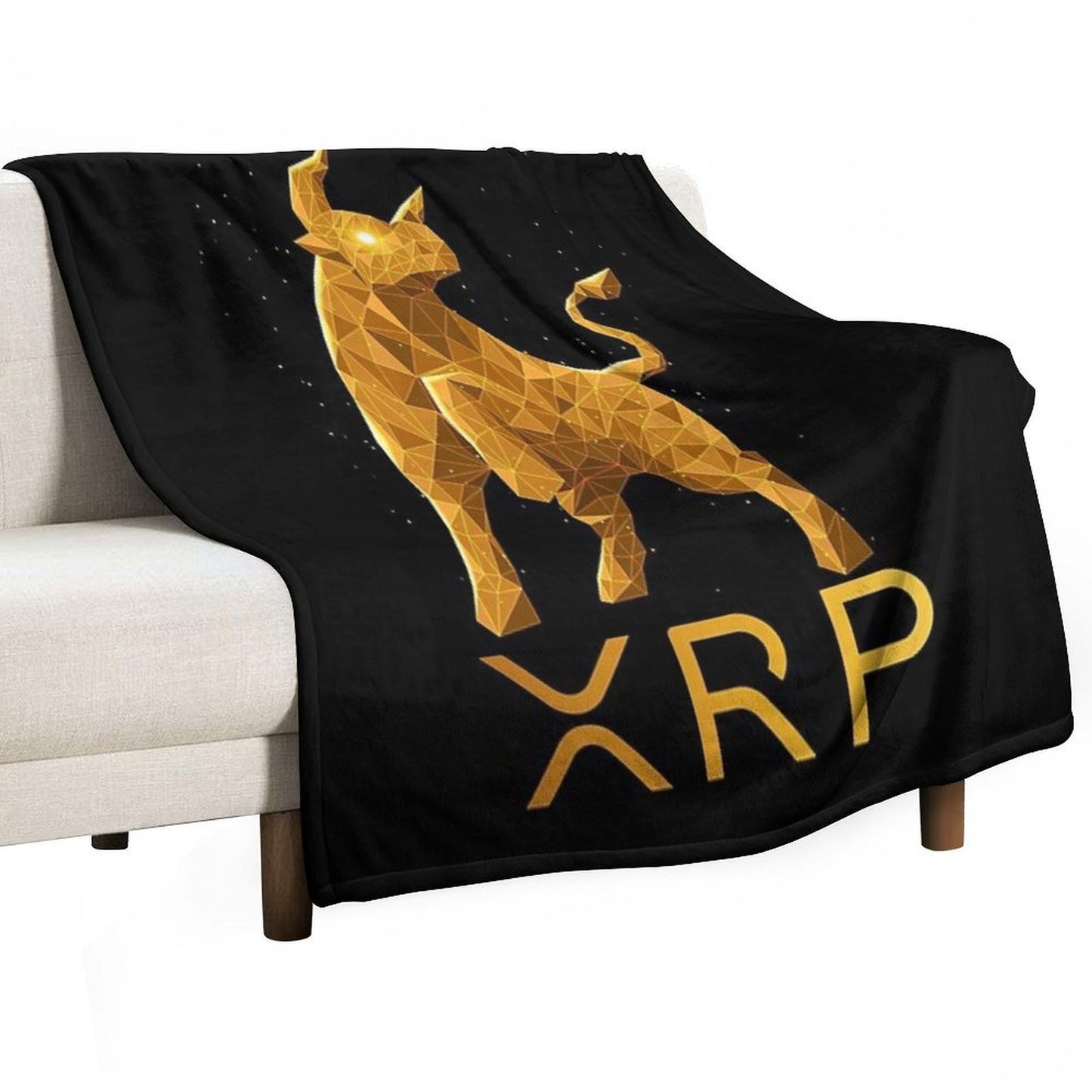 Bull Market Ripple XRP Coin To The Moon Crypto Token Cryptocurrency Blockchain Wallet Machine-washable Throw Blanket