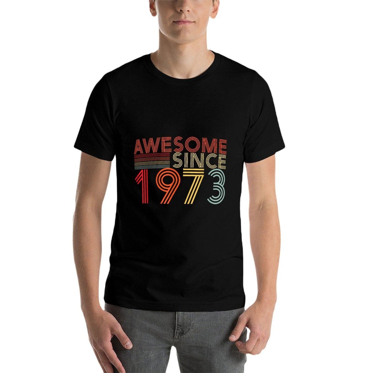 50 Birthday Decorations Men Women 1973 BDay 50th Birthday  Stretchy T-Shirt