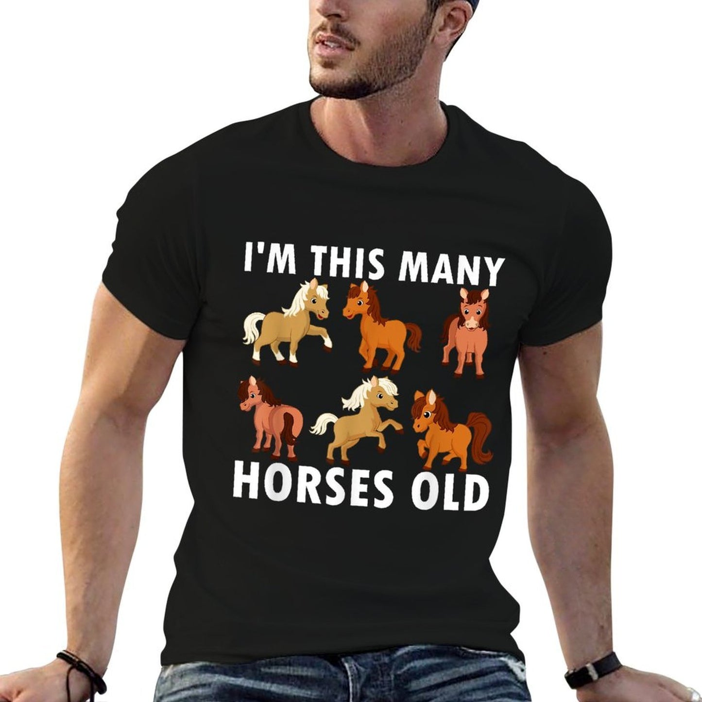 6 Years Old Girl Horses Old 6th Birthday Kids  Odor-resistant T-Shirt