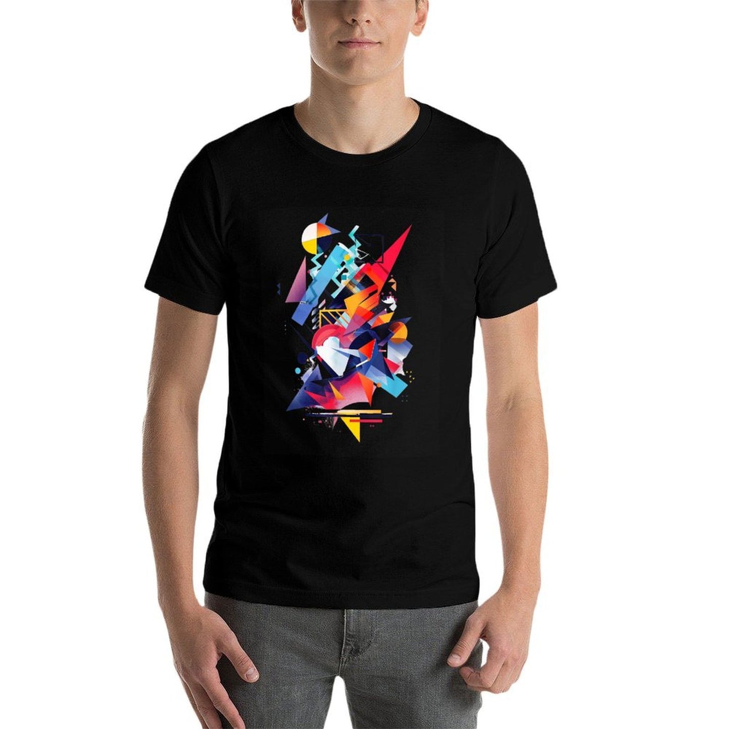 Vibrant Geometric Abstract Art  Slim-fit Cut T-Shirt