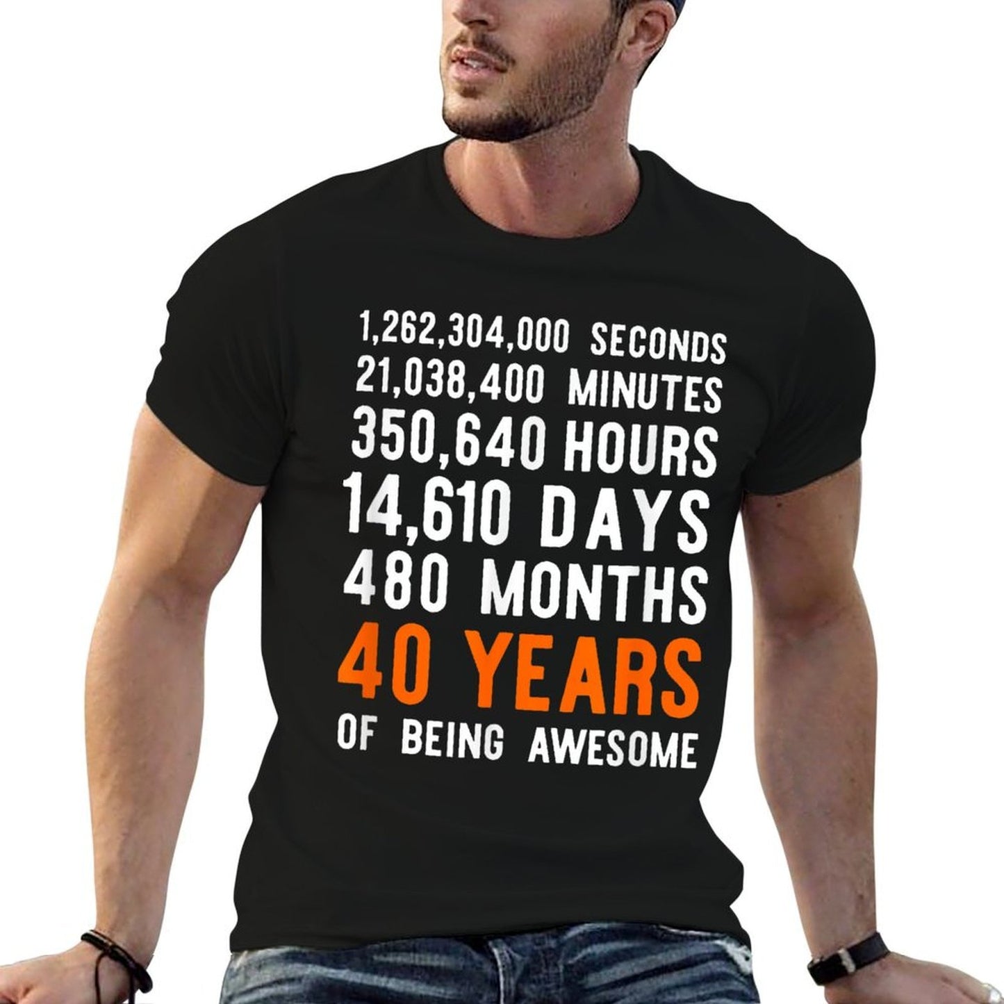 40 Years of Being Awesome 40th Birthday Comfortable T-Shirt