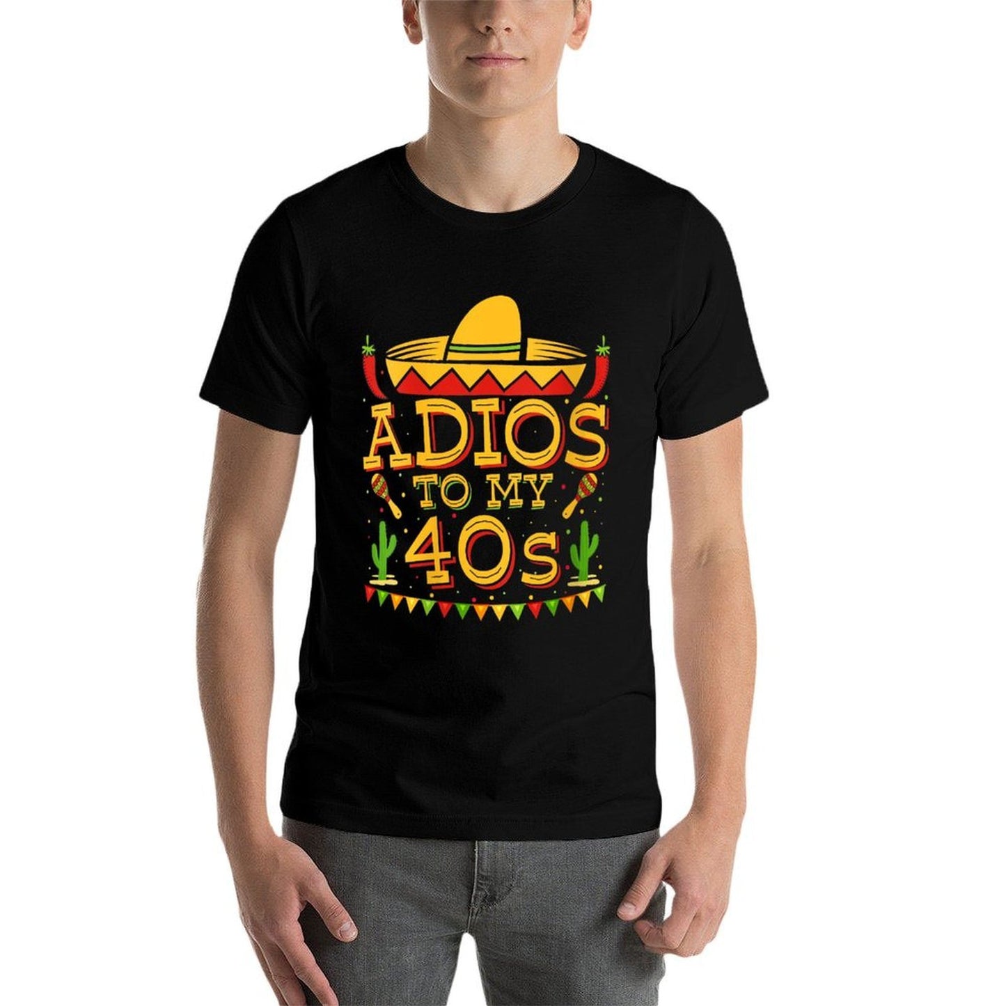 Womens Adios To My 40s Decorations 50th Birthday Cinco De Mayo 2024  Versatile T-Shirt