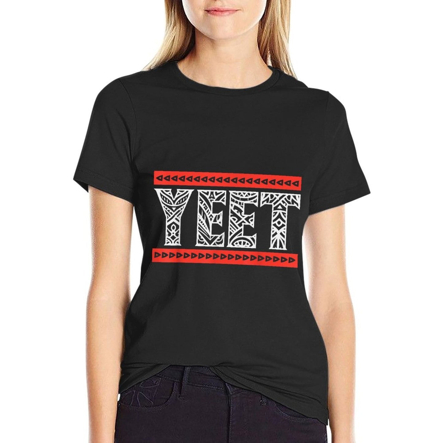 Yeet Tribal Art Funny Saying Meme Slang Men Boys Kids Women Comfortable T-Shirt