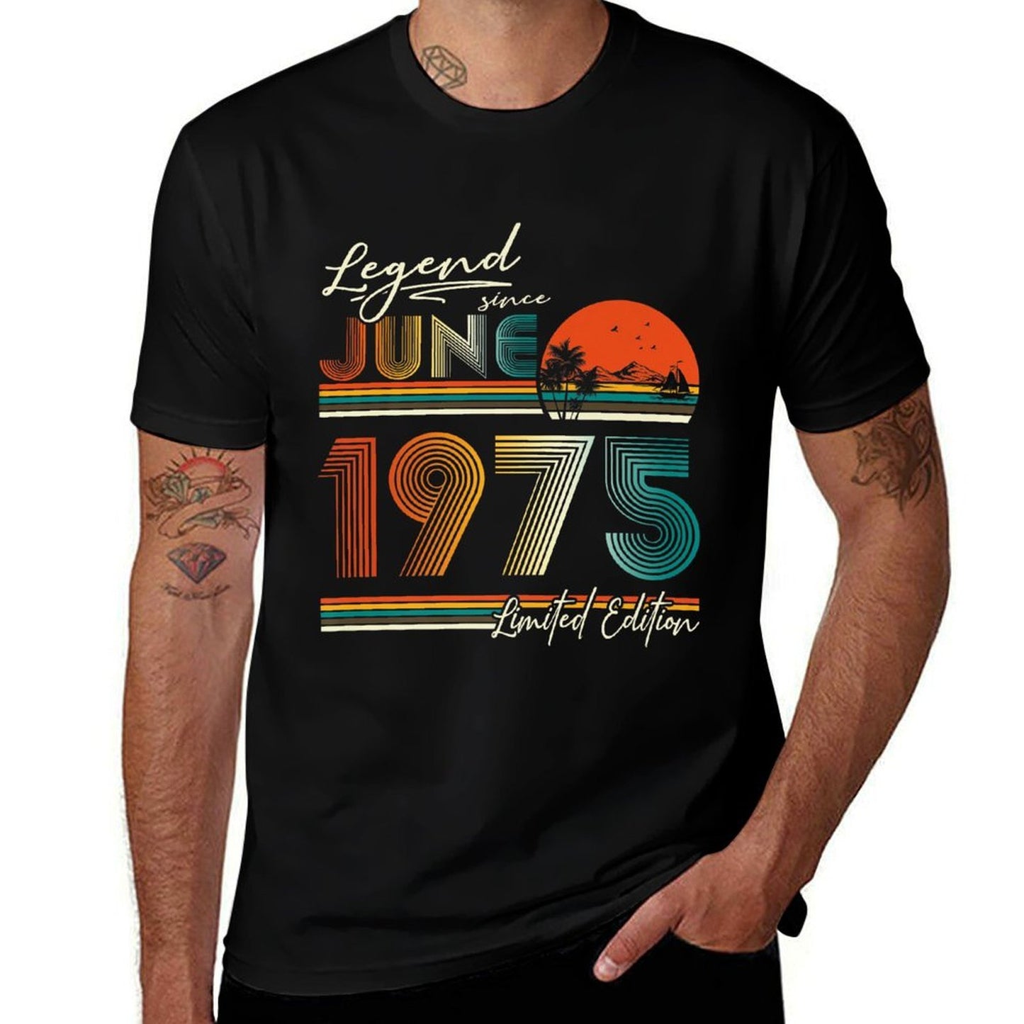 50 Years Old Legend Since June 1975 50th Birthday Men Women Premium  Odor-resistant T-Shirt