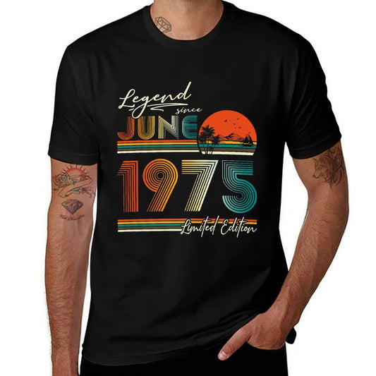 50 Years Old Legend Since June 1975 50th Birthday Men Women Premium  Odor-resistant T-Shirt