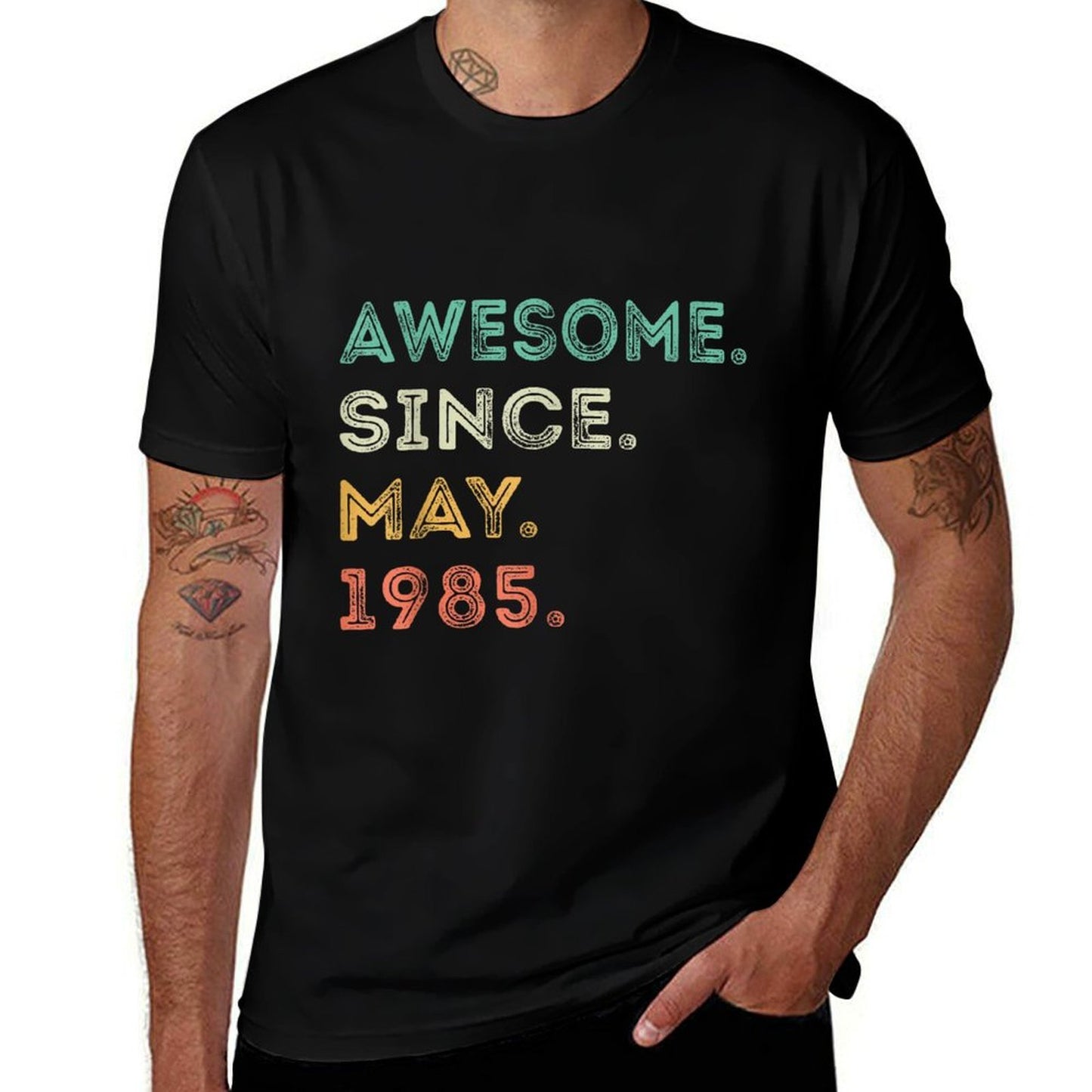 40 Years Old Awesome Since May 1985 40th Birthday  Graphic-printed T-Shirt