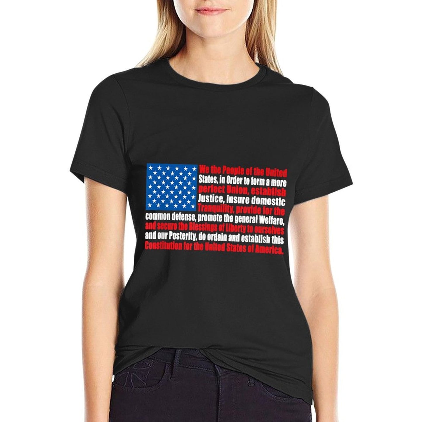 USA T We The People Constitution Graphic  Moisture-wicking T-Shirt