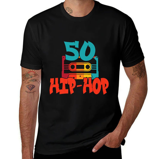 50th Years Of Retro Hip Hop Music Fans 50th Birthday Premium  Cotton T-Shirt