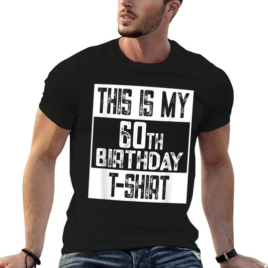 60th Birthday Party Funny This Is My 60th Birthday  Ribbed Collar T-Shirt