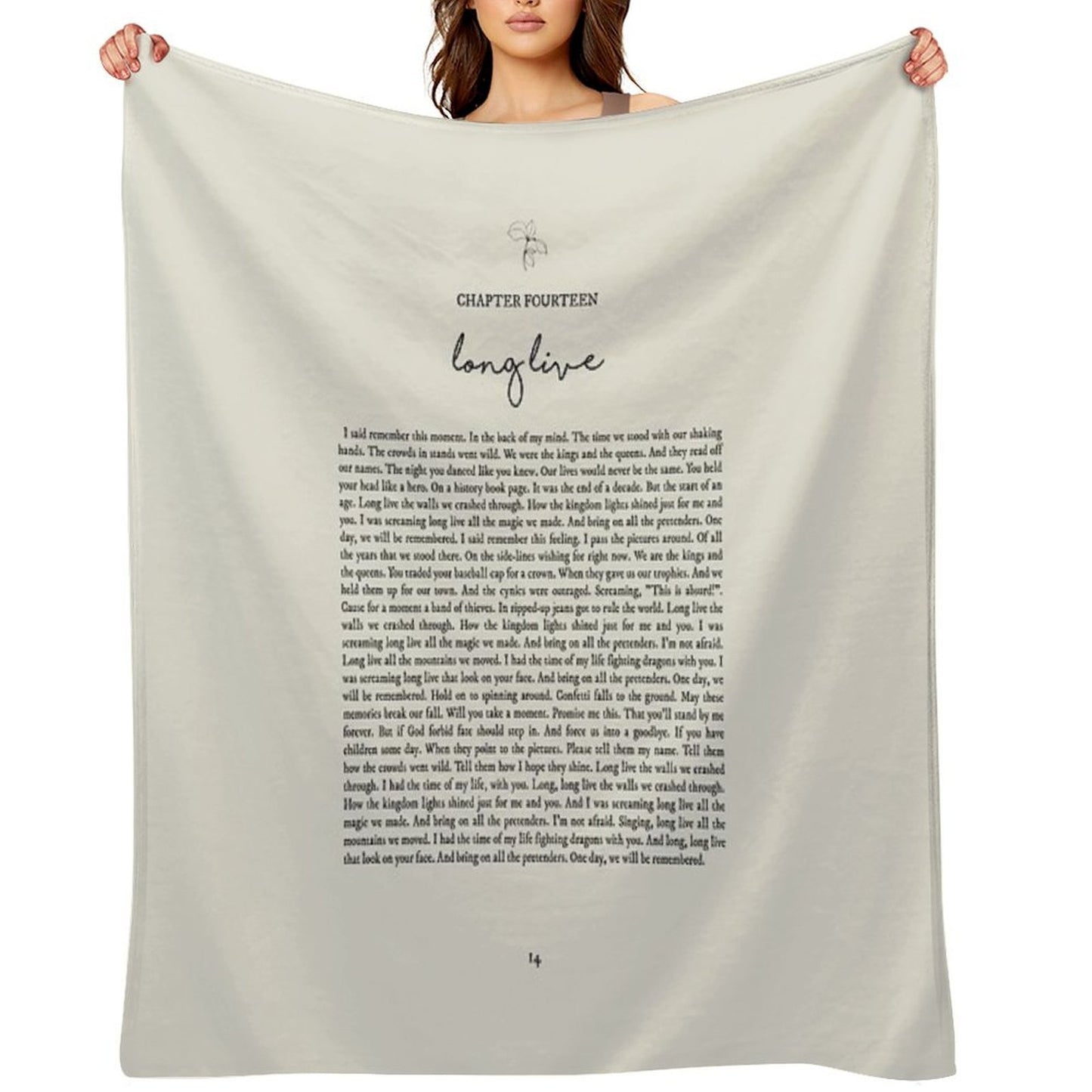 Long Live Lyrics Durable Throw Blanket