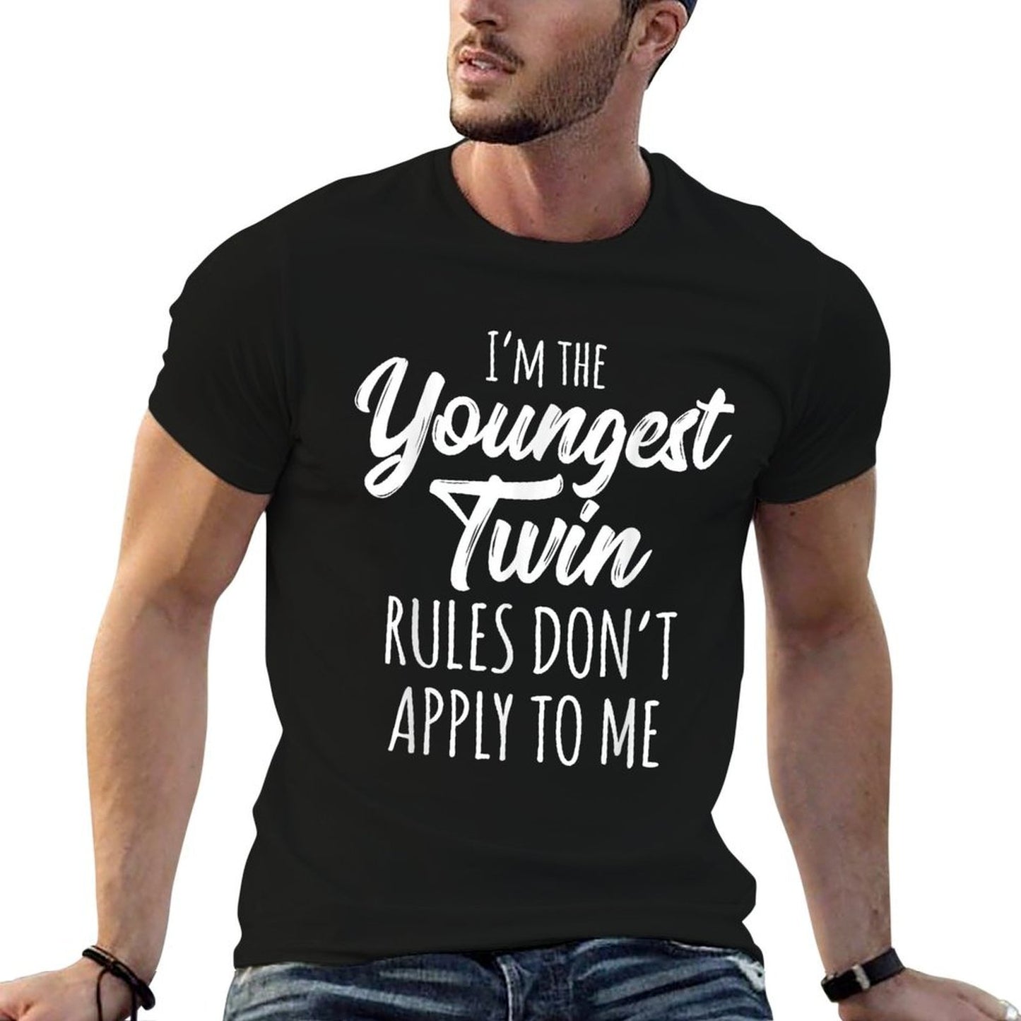 Twins Matching Birthday Siblings Youngest Twin  Breathable T-Shirt