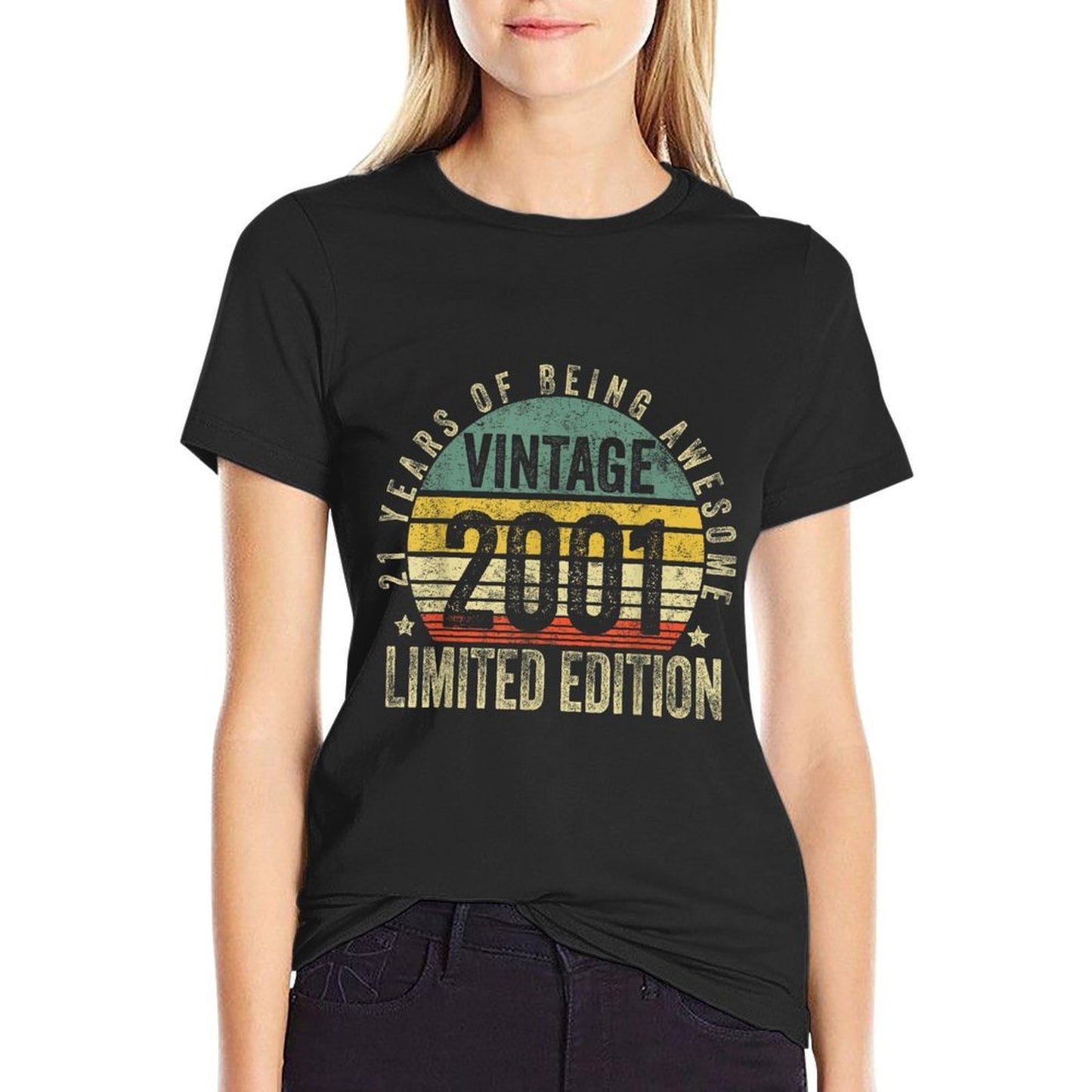 21 Year Old Gifts Vintage 2001 Limited Edition 21st Birthday  Odor-resistant T-Shirt