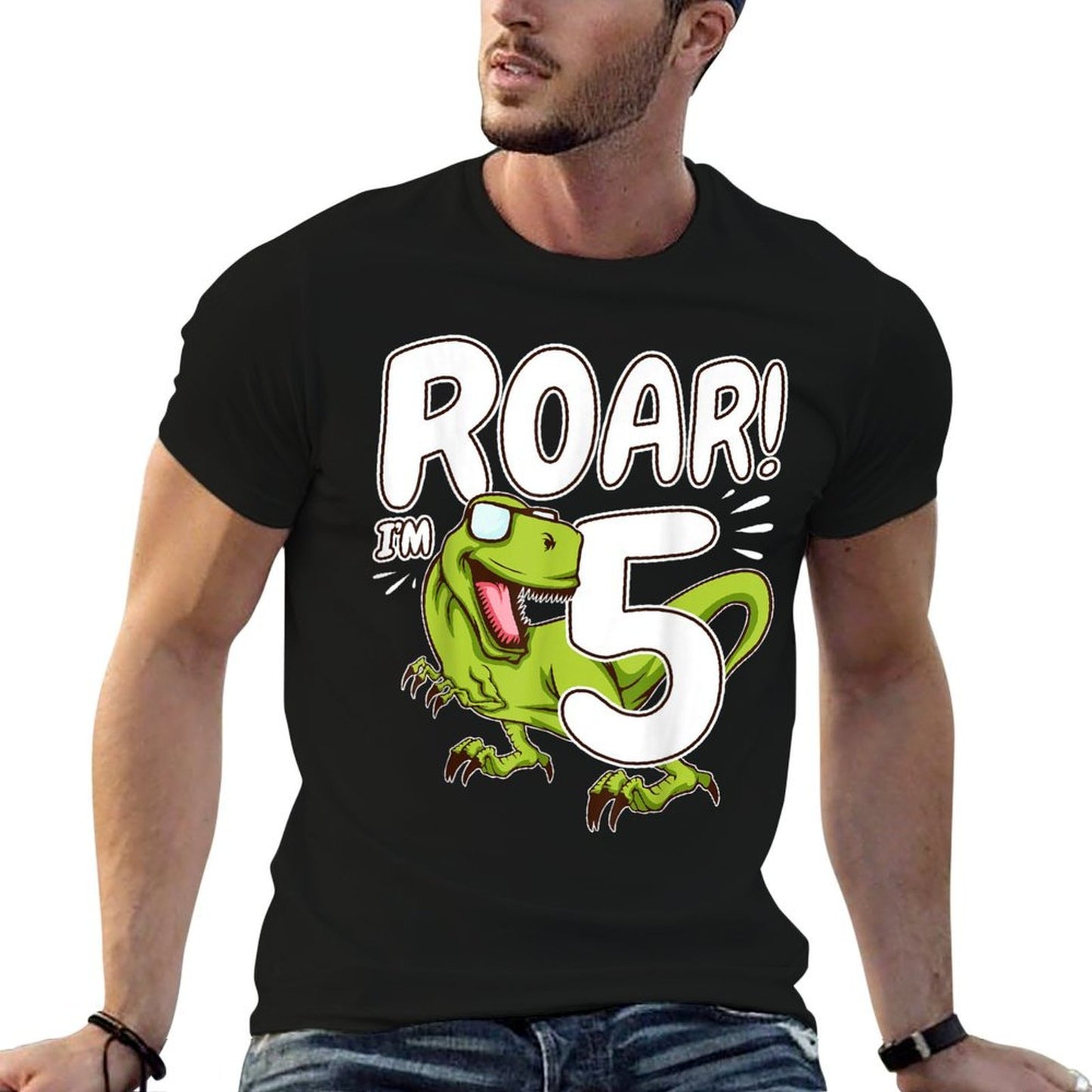 5th Birthday Party 5 Year Old Dinosaur  Classic T-Shirt