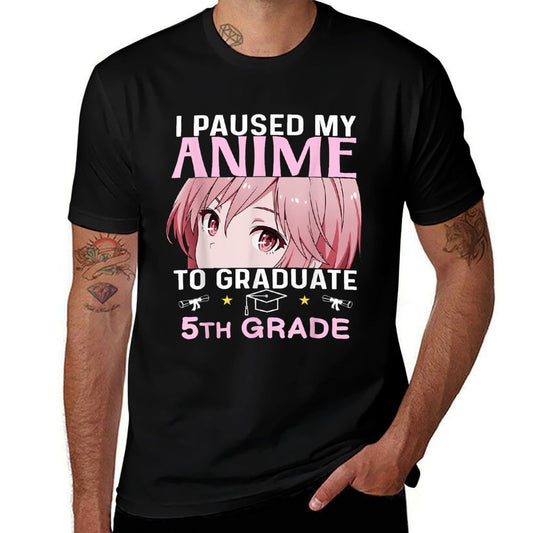 5th Grade Graduation Anime 2025 Graduate Elementary Girls  Lightweight T-Shirt