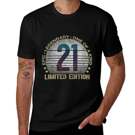 21 Year Old Gifts Limited Edition Vintage 21st Birthday  Slim-fit Cut T-Shirt