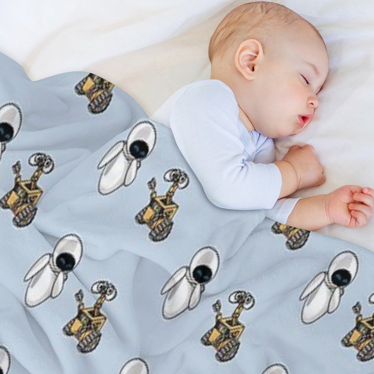 Wall-e And Eve Bundle Velvety-soft Throw Blanket