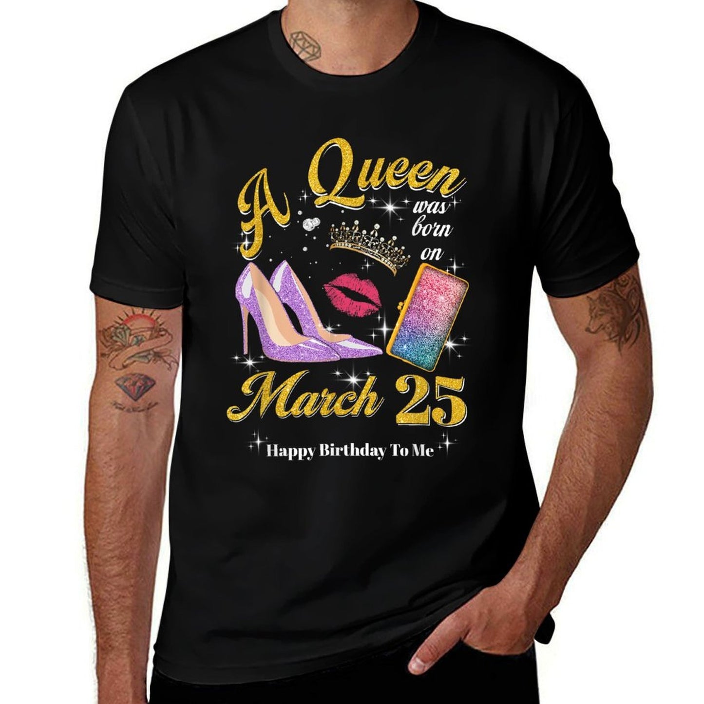 Womens A Queen Was Born on March 25th Birthday  Affordable Price T-Shirt