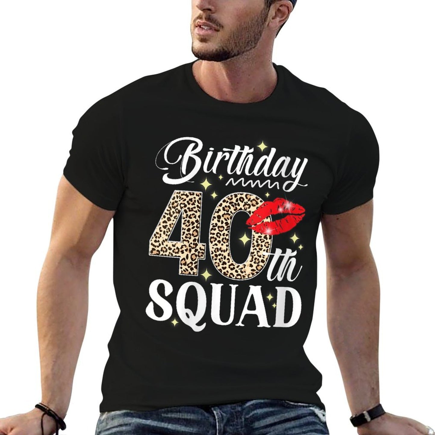 Womens 40th Birthday Squad 40 Year Old Gifts Women 40th BDay Party  Graphic-printed T-Shirt