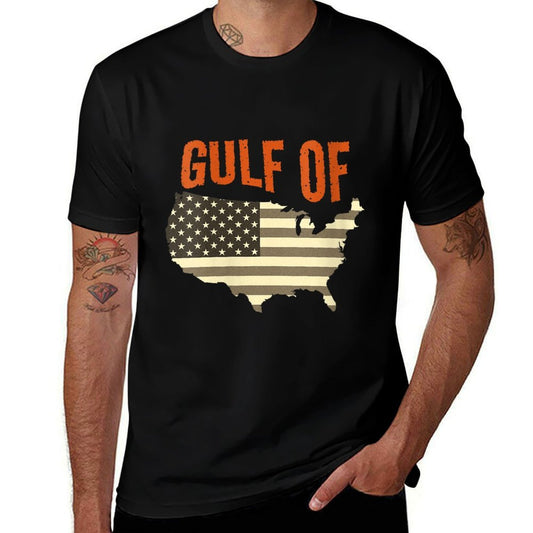Womens Gulf of USA America Funny Gulf of Mexico USA Map July 4  Slim-fit Cut T-Shirt