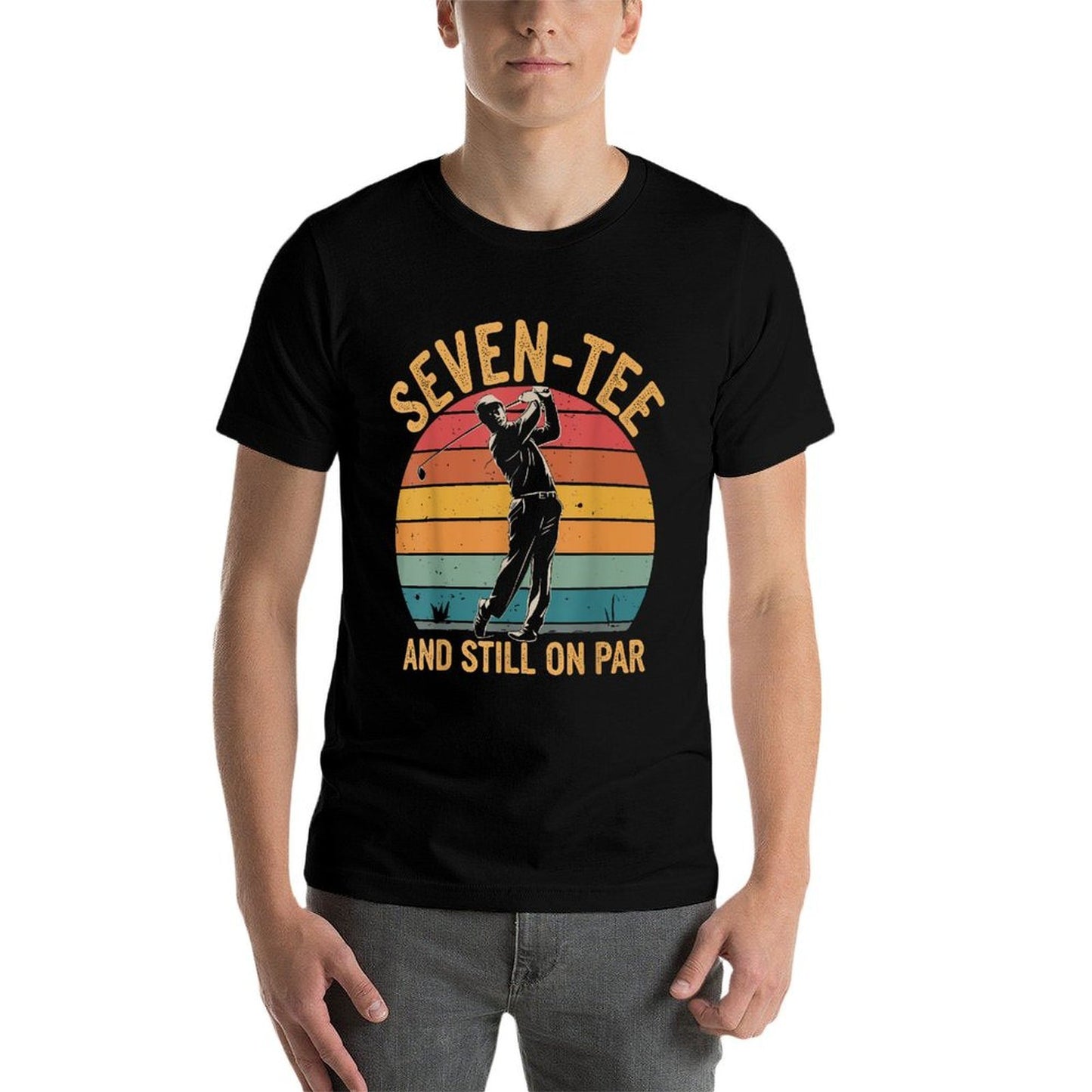 70th Birthday Golfer Humor Golf Pun Seven-Tee Golf Lover Dad  Quick-drying T-Shirt