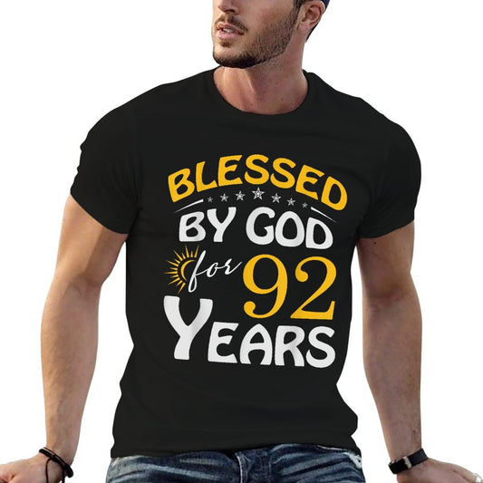 Vintage Blessed by God For 92 Years Old Happy 92nd Birthday  Classic T-Shirt