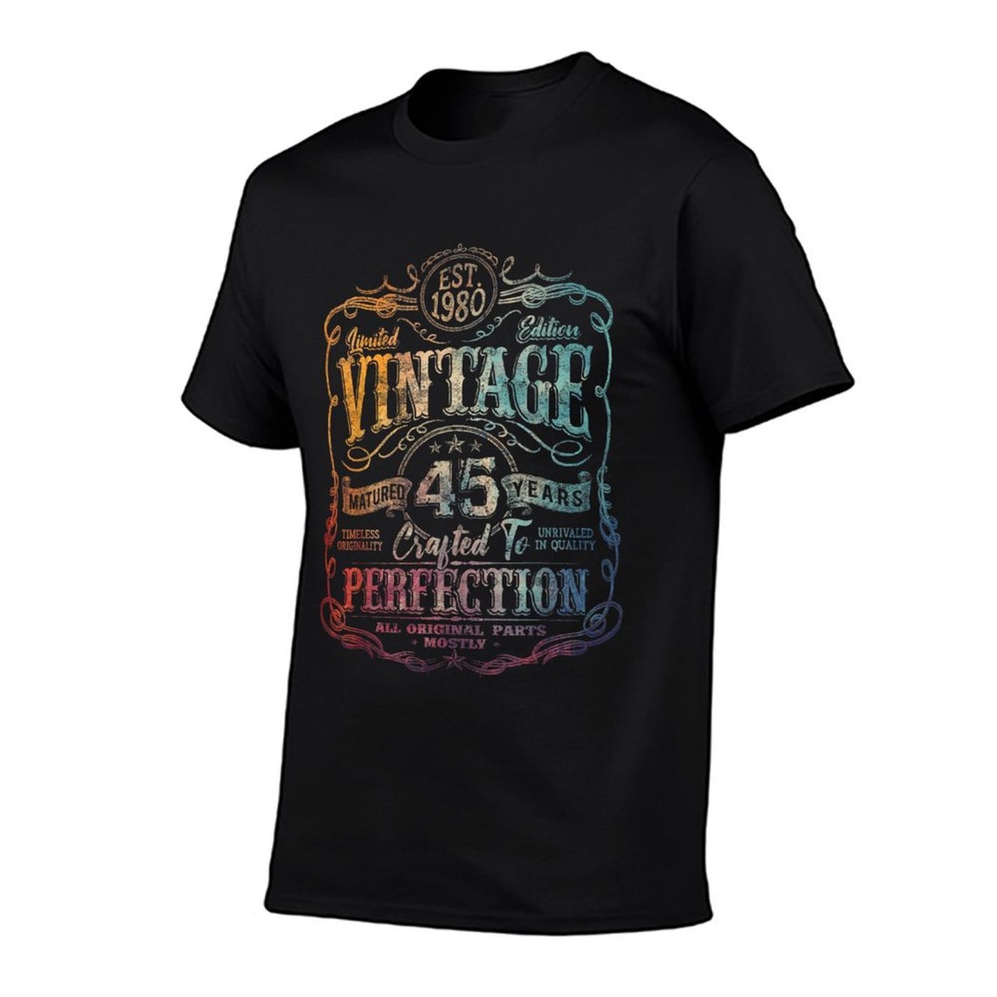 Vintage 1980 Limited Edition 45 Year Old 45th Birthday  Vintage-inspired T-Shirt