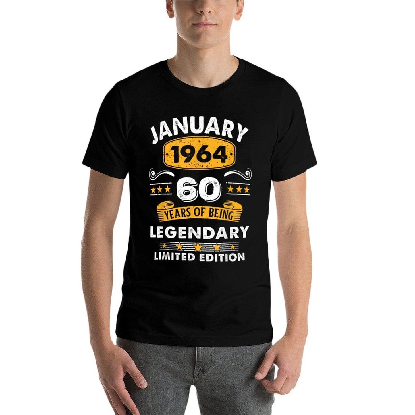 60 Years Old Legend Since January 1964 60th Birthday  Stretchy T-Shirt