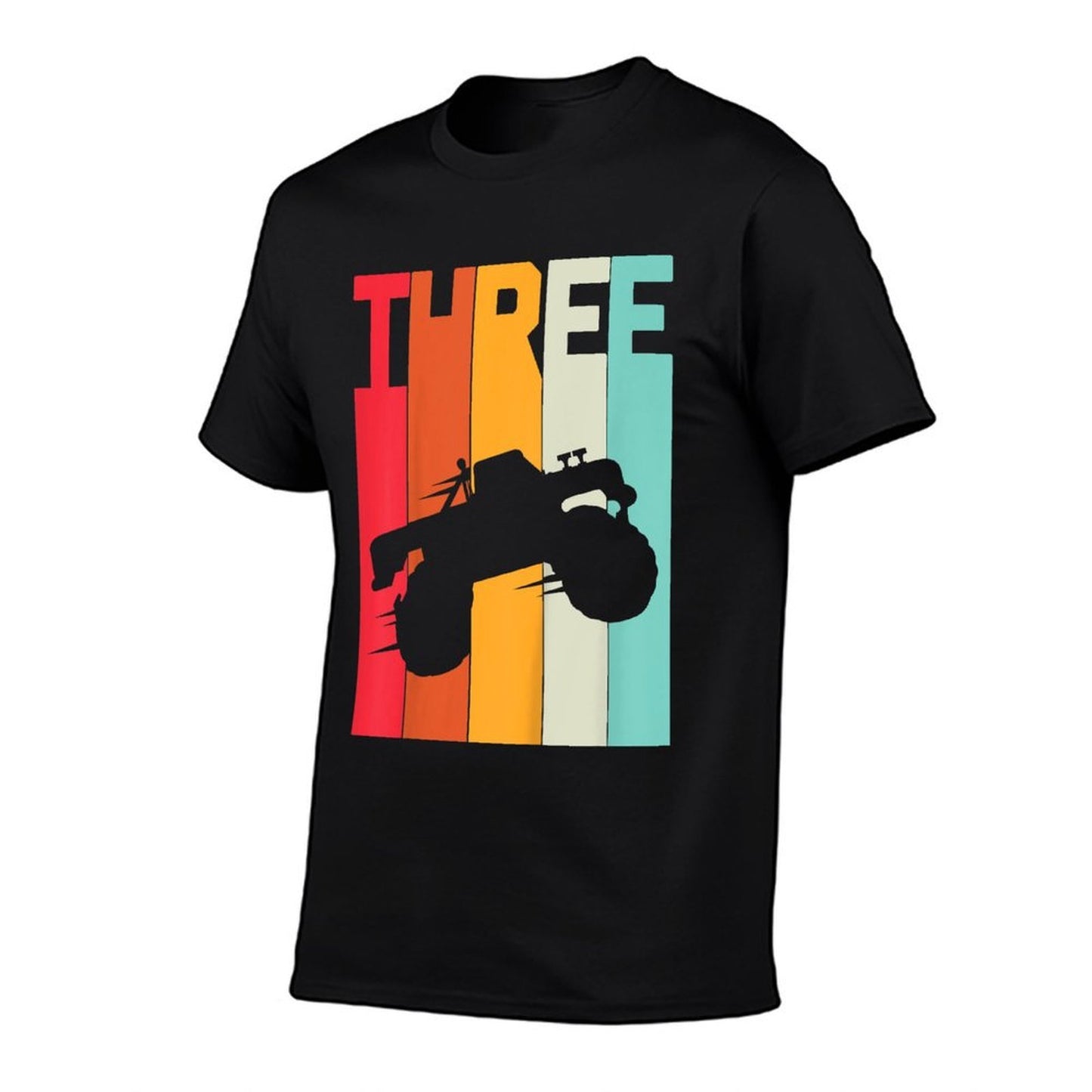 3rd Birthday Retro Monster Truck 3 Years Boys Girl Kids  Lightweight T-Shirt