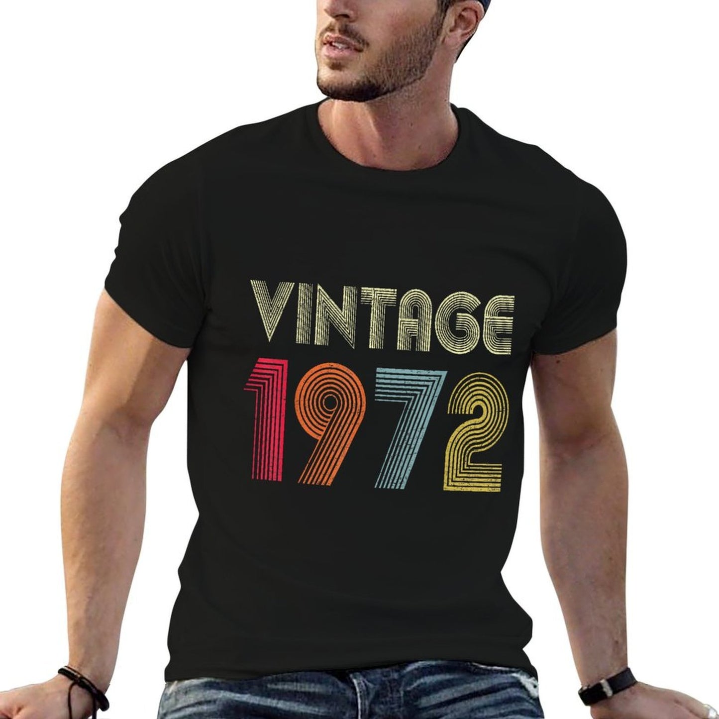 Vintage 1972 50th Birthday Gift Men Women 50 Years Old  Odor-resistant T-Shirt