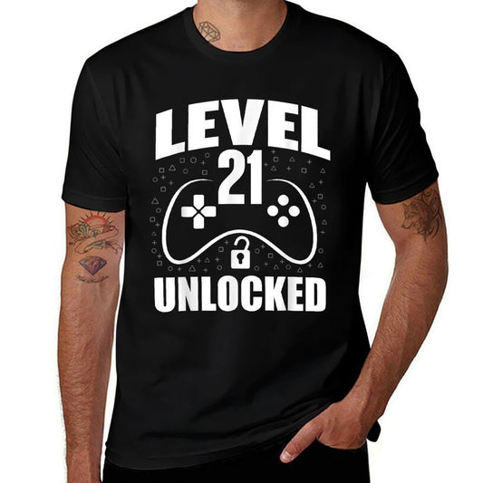 21st Birthday Gaming Gamer 21 Years Old Bday  Tagless Design T-Shirt