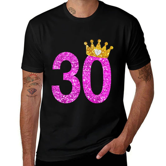 30th Birthday Shirt Princess Crown  Easy-care T-Shirt