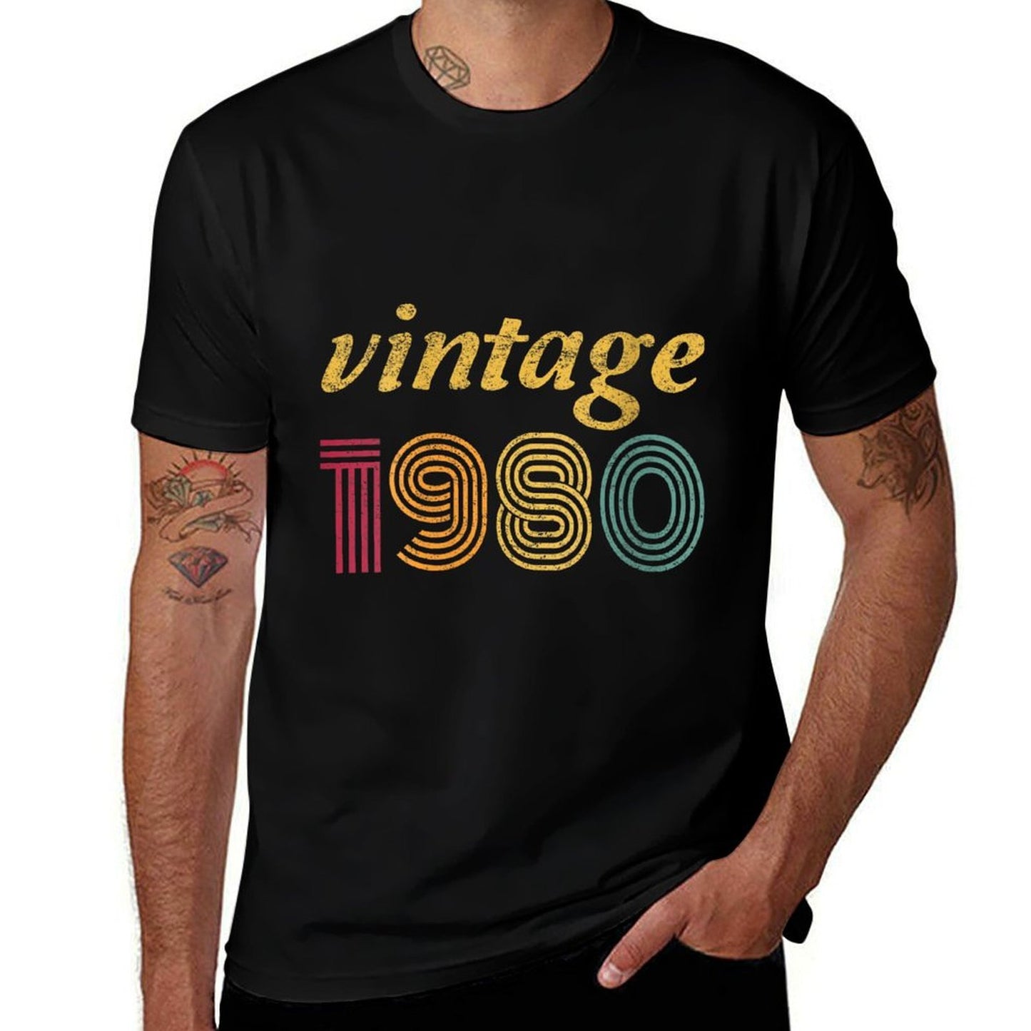Womens 1980 40th Birthday Gift Vintage Retro Men Women 40 Years Old  Classic T-Shirt