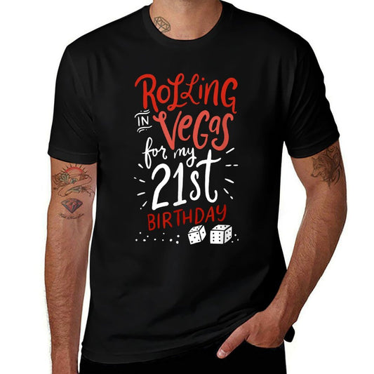 21st Birthday I Funny Las Vegas Gambling Casino  Trendy Pattern T-Shirt