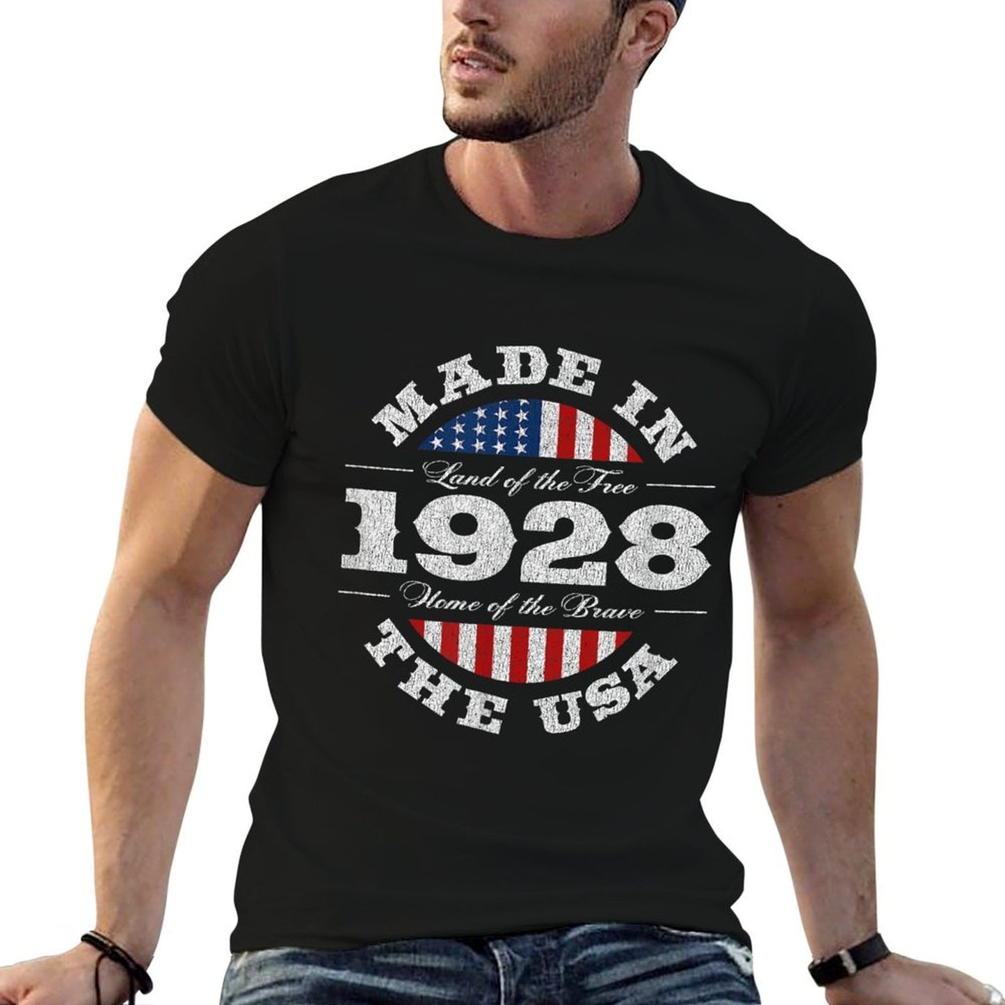 97 Year Old USA Patriotic American 1928 97th Birthday  Quick-drying T-Shirt
