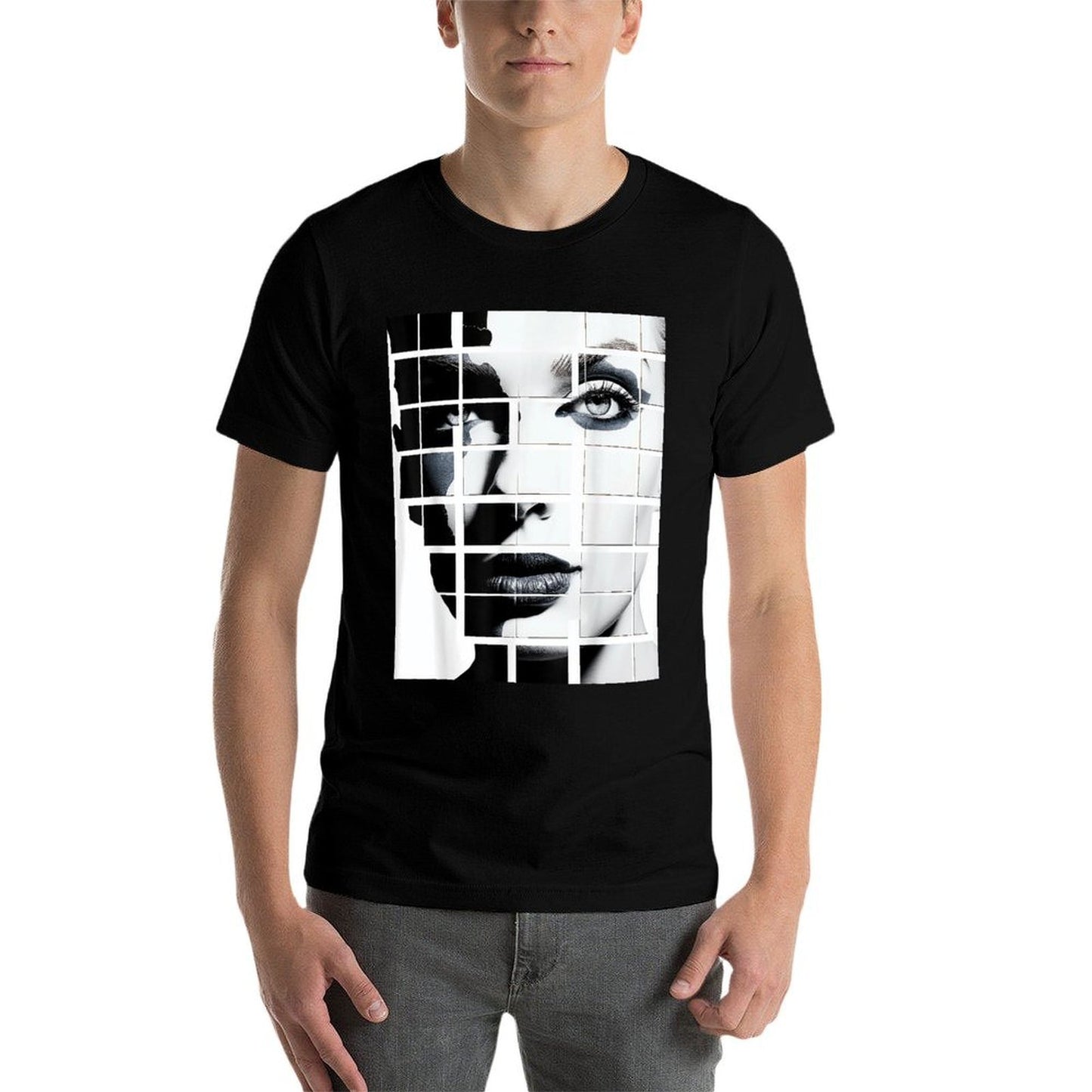 Women Geometric Drawing Human Art Abstract Graphic Women  Soft T-Shirt