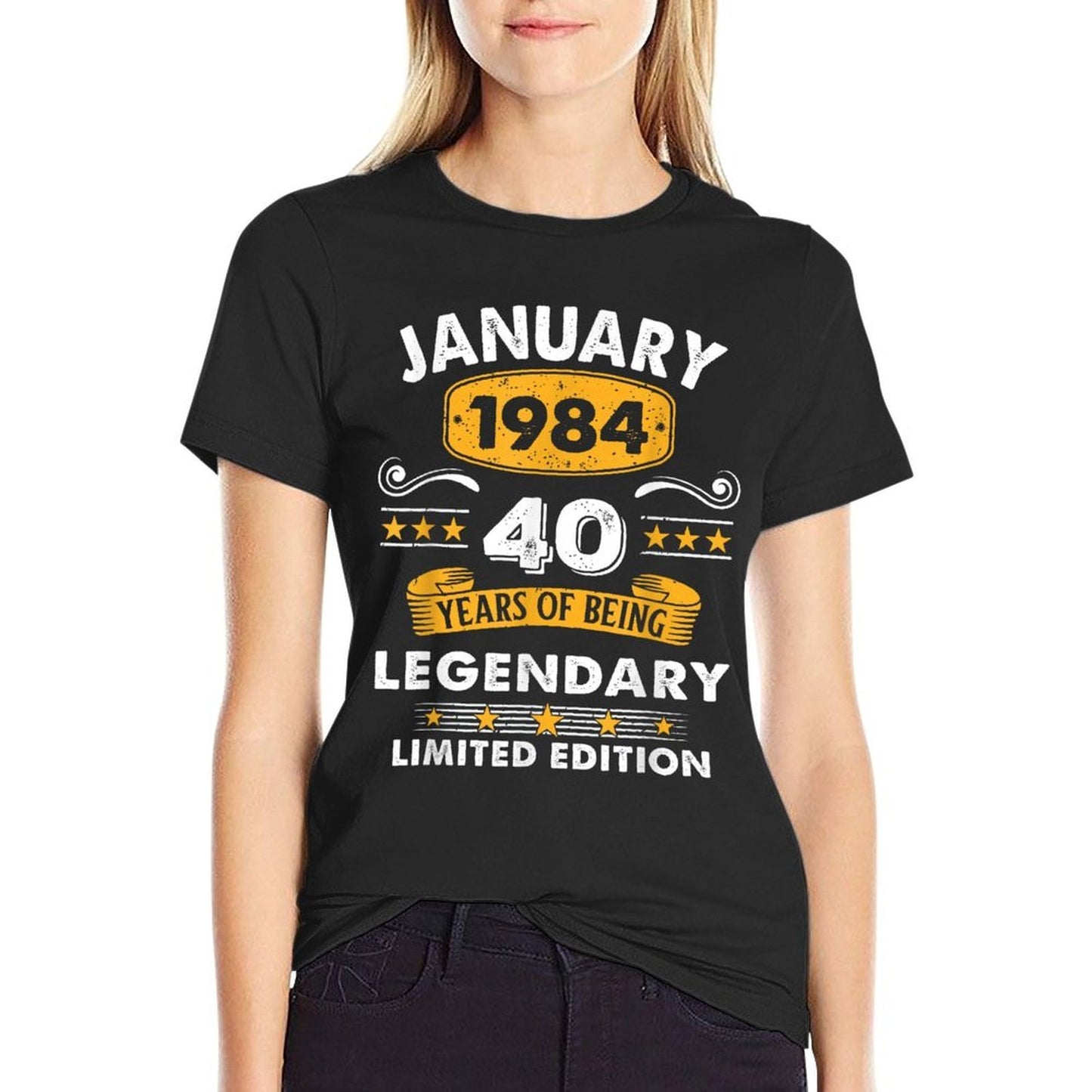 40 Years Old Legend Since January 1984 40th Birthday  Soft T-Shirt