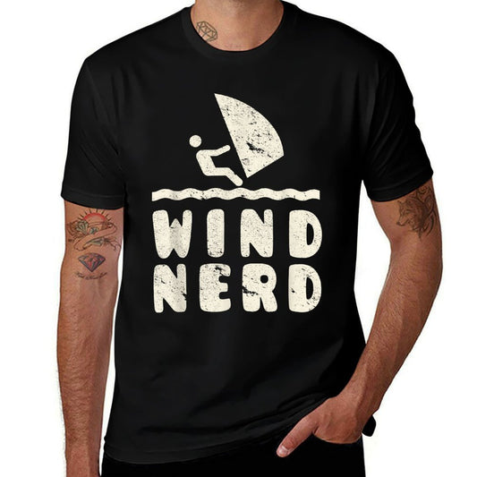 Wind Nerd Funny Windsurfer Windsurfing Beach Hobby Comfortable T-Shirt