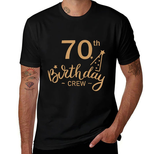70th Birthday Crew 70 Party Crew Group Friends BDay Gift  Polyester Blend T-Shirt