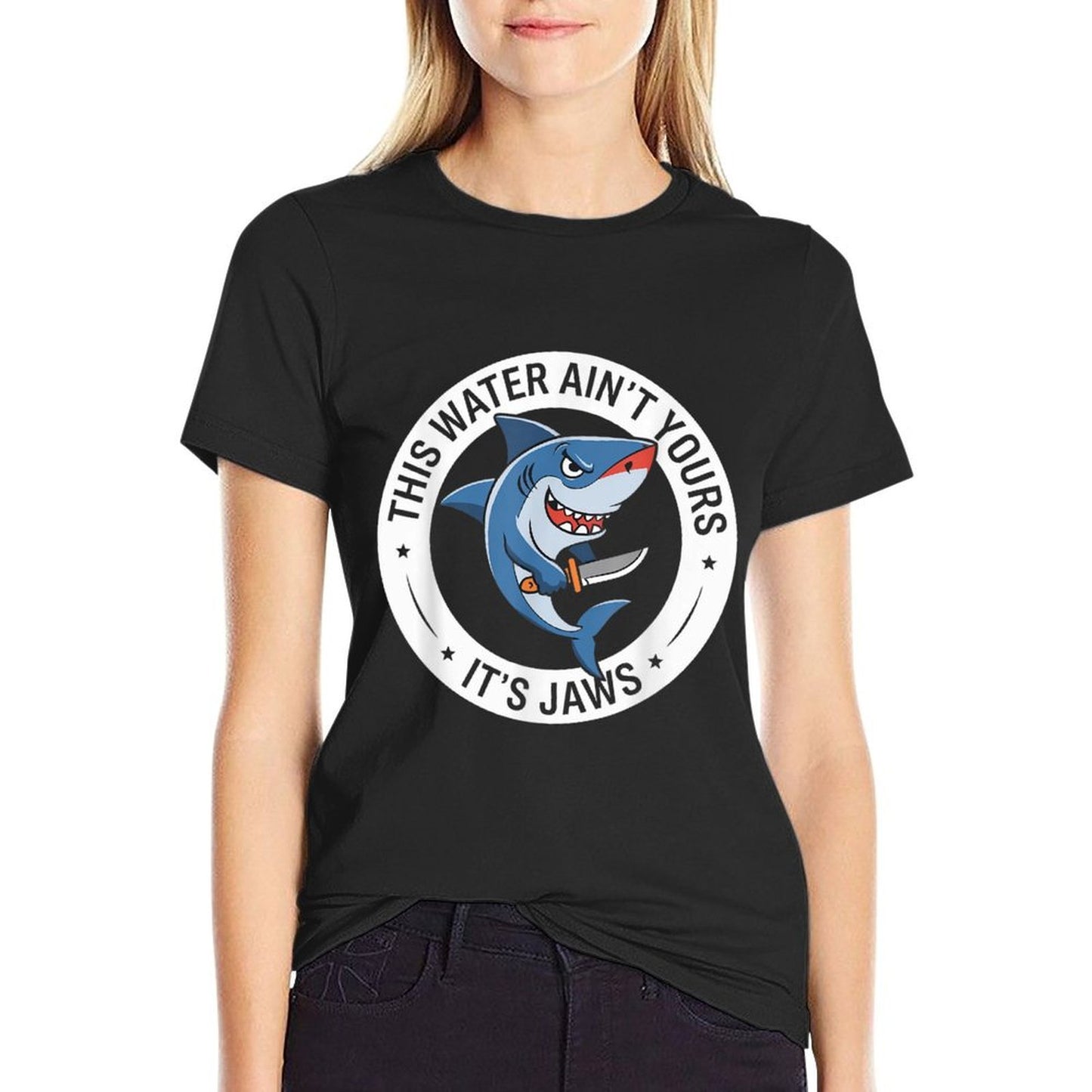 Welcome To America's Gulf Funny Shark Vintage Beach  Moisture-wicking T-Shirt