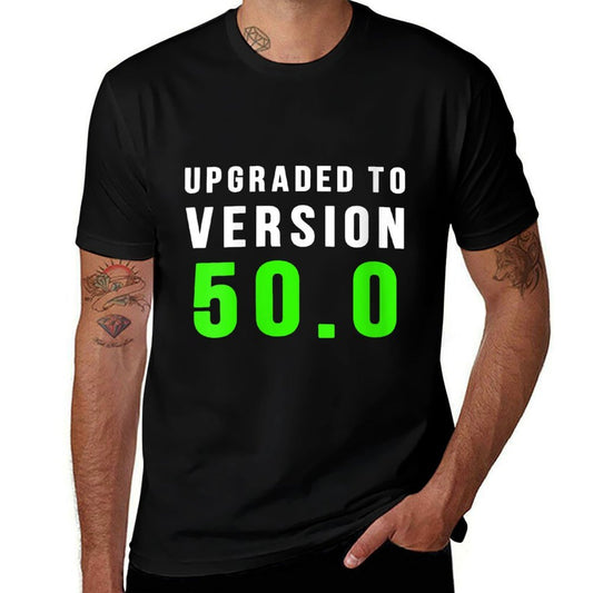 Womens Upgraded to Version 50.0 Funny 50th Birthday Geek Nerd Gift  Vintage-inspired T-Shirt