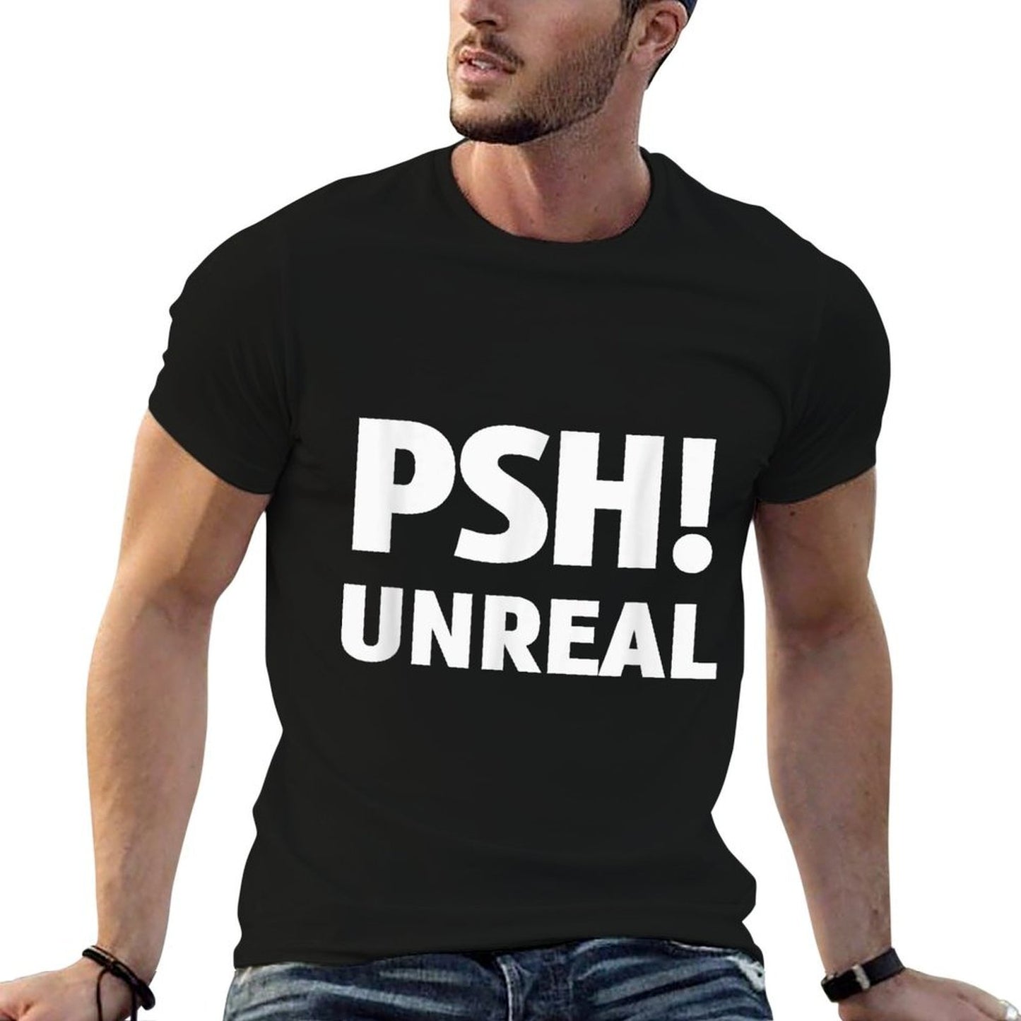 Unreal Psh Guy Meme Funny Car Guy  Rolled Sleeves T-Shirt