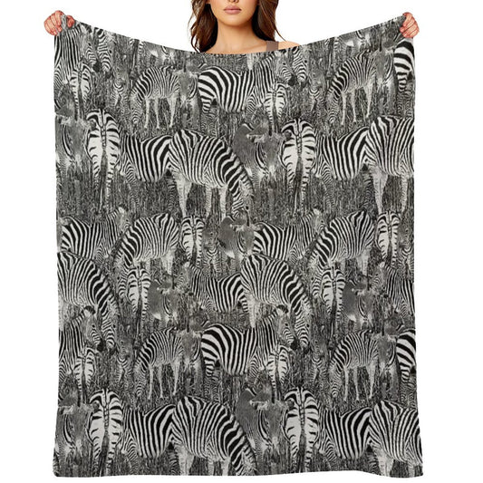 Zebra Herd Comfort Throw Blanket