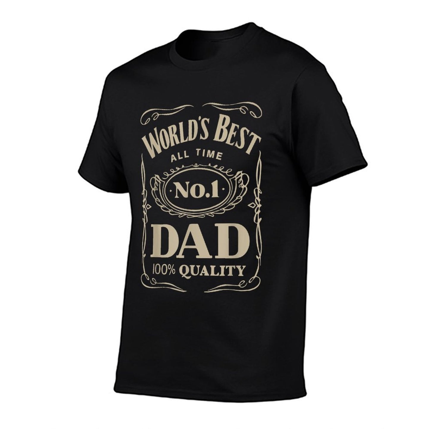 Worlds Best All Time No. 1 Dad 100 Quality  Vintage-inspired T-Shirt