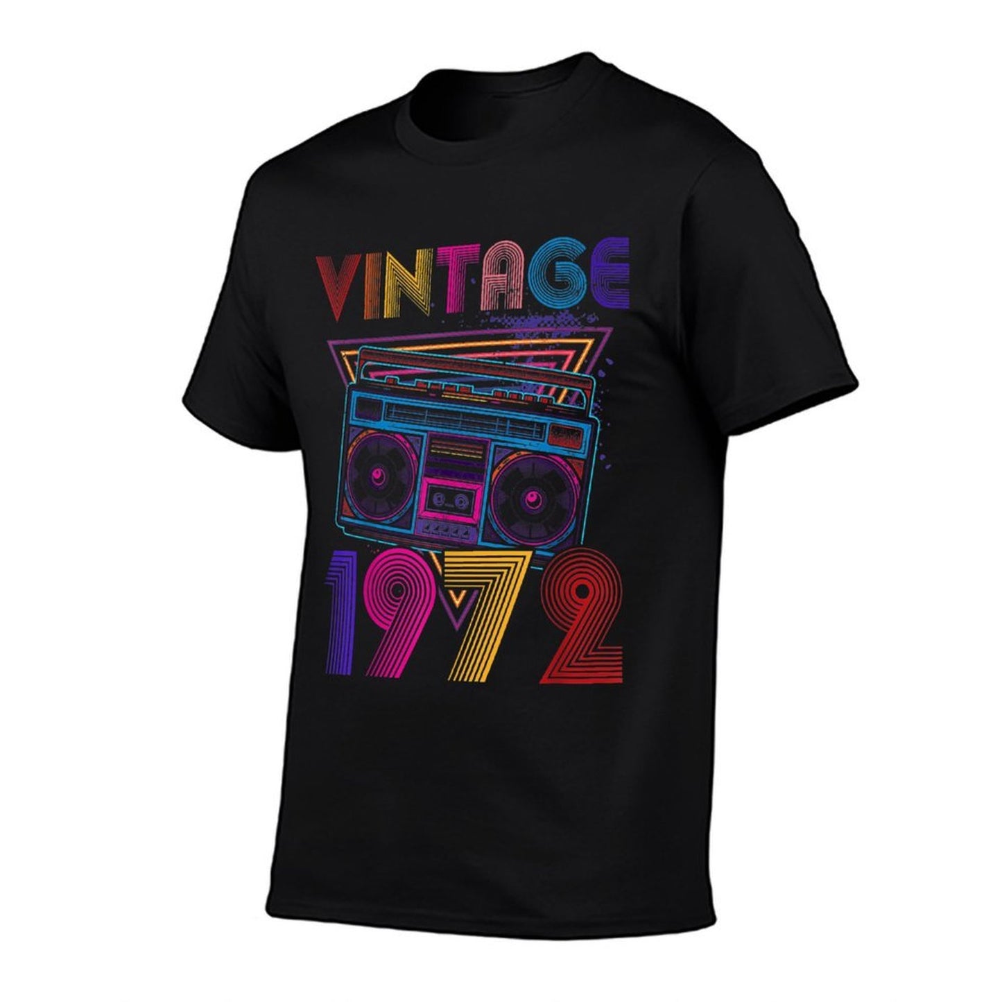 Vintage Cassette Radio 50th Birthday Party 1972  Odor-resistant T-Shirt