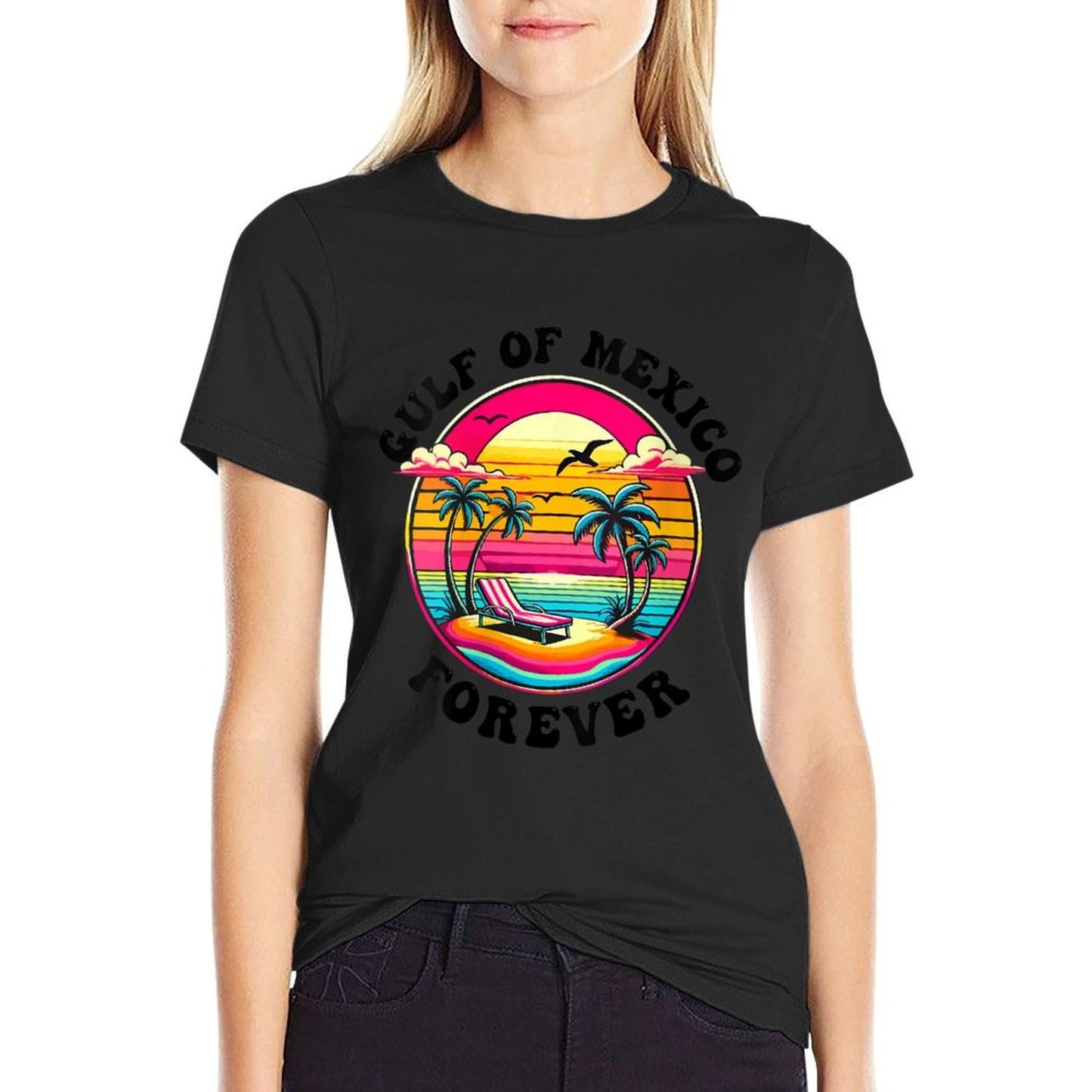 Womens Gulf of Mexico Forever Mexican Souvenir Mexican Gulf  Easy-care T-Shirt