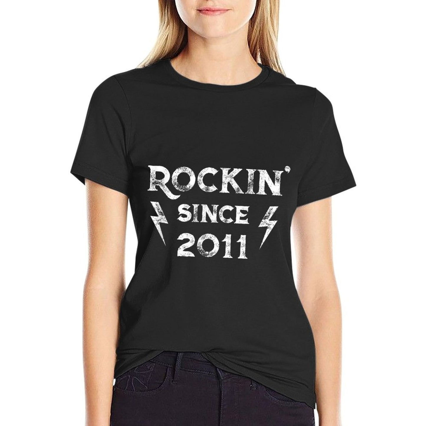 14 Year Old Classic Rock 2011 14th Birthday  Oversized Silhouette T-Shirt
