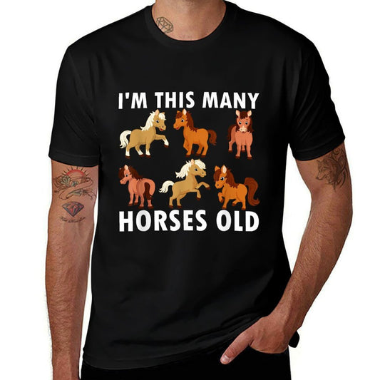 6 Years Old Girl Horses Old 6th Birthday Kids  Odor-resistant T-Shirt
