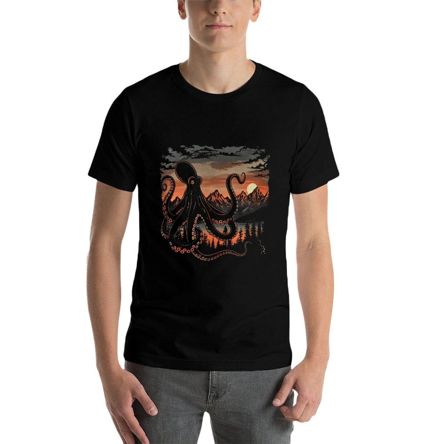 Twilight Kraken  Men Women (XS-6XL)  Graphic  Moisture-wicking T-Shirt
